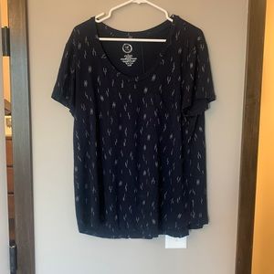 Blue Maurice’s shirt